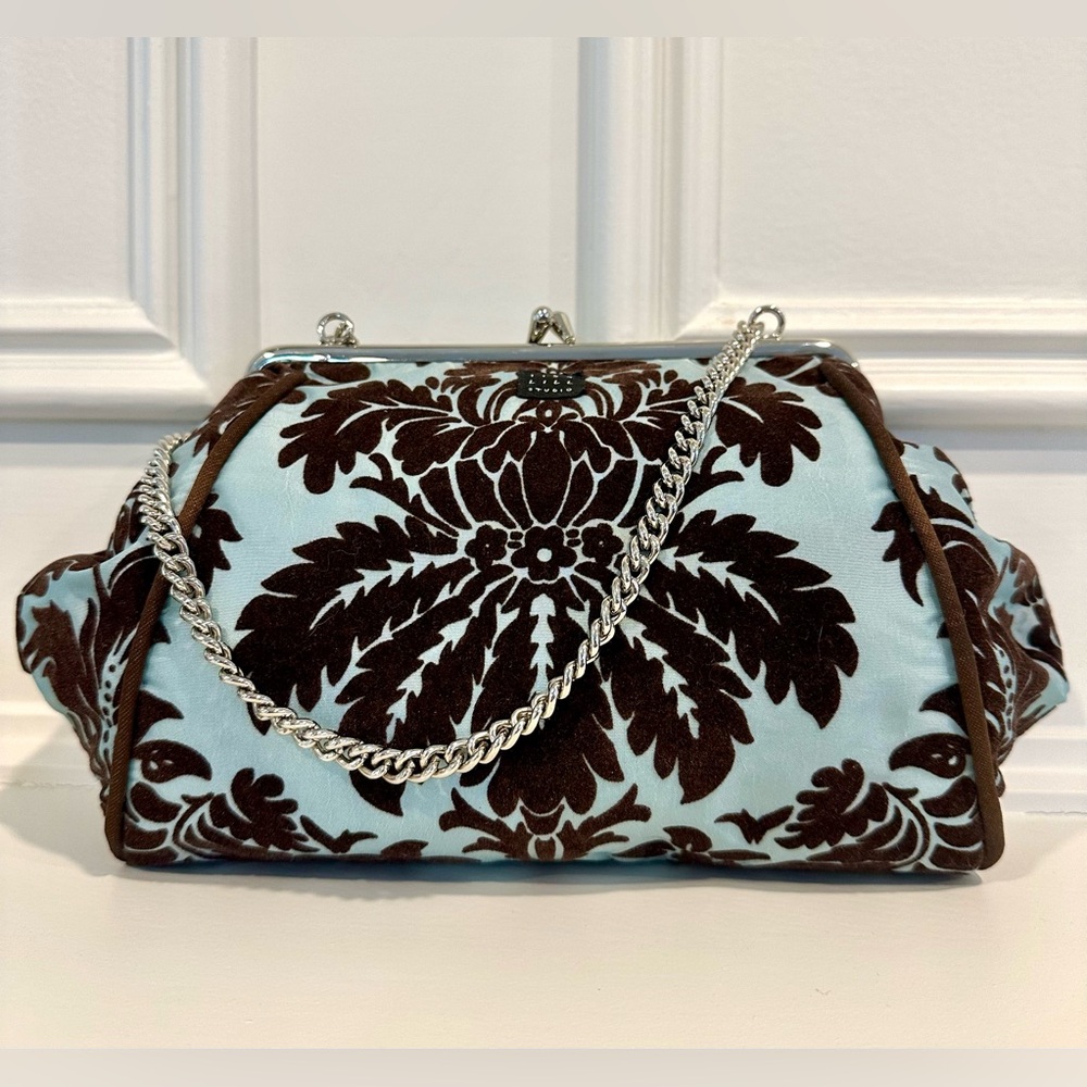 Elegant Blue and Brown Women's Bag